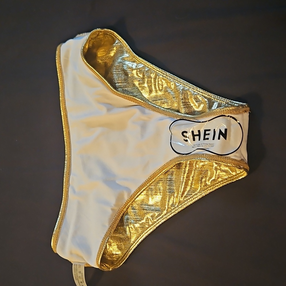 Shiny Gold Liquid Metallic Bikini Set - Picture 8 of 13